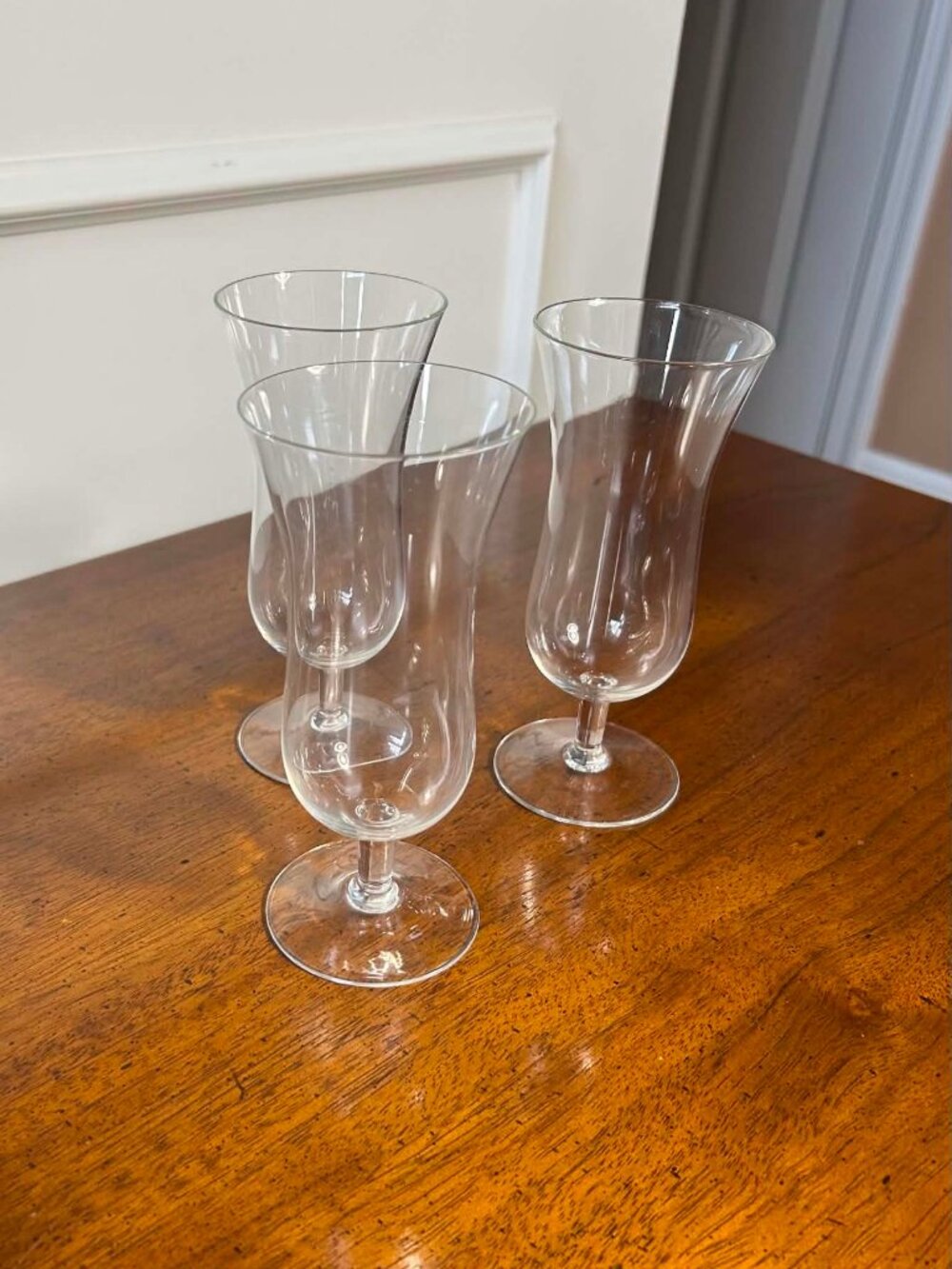 MCM footed champagne flutes